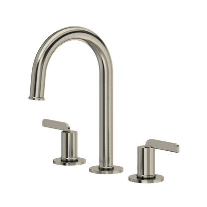 Riobel Authentica Widespread Lavatory Faucet With C-Spout & Push Drain 1.2 GPM