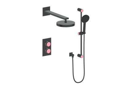 Vogt Mond 2-Way Thermostatic Shower System With Rough-In Valve, Matte Black
