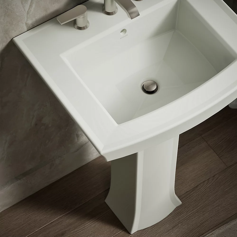 Kohler Archer 24" Rectangular Pedestal Bathroom Sink