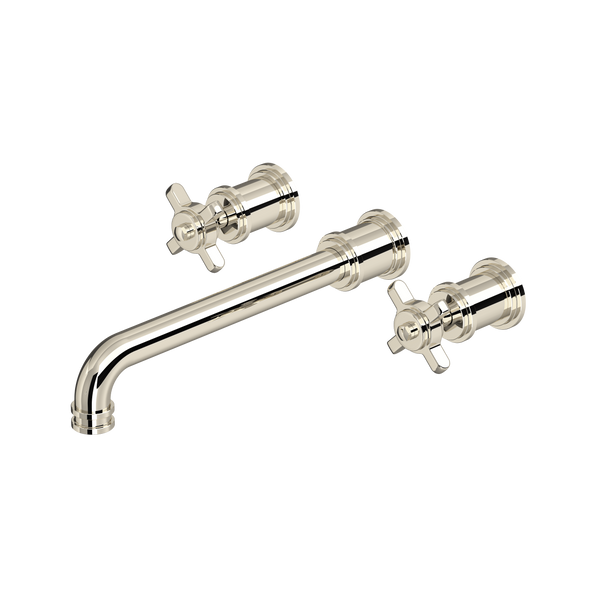 Perrin & Rowe Armstrong Wall Mount Tub Filler Trim Cross Handles