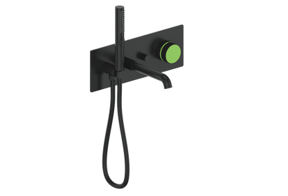 Vogt Mond Wall Mount Tub Filler Complete With Rough-In Valve In Matte Black