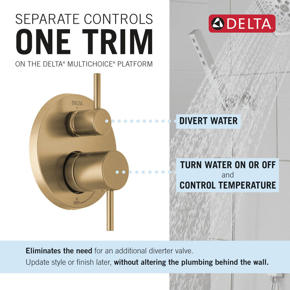 Delta T342702 Modern Cylindrical Raincan Shower Trim with Hand Shower