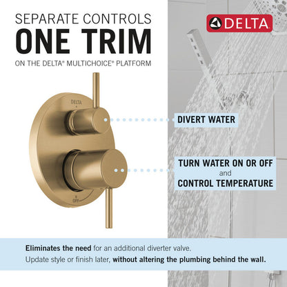 Delta T342702 Modern Cylindrical Raincan Shower Trim with Hand Shower