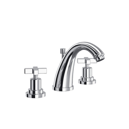 Rohl Lombardia Widespread Lavatory Faucet With C-Spout & Cross Handles - A1208XM-2