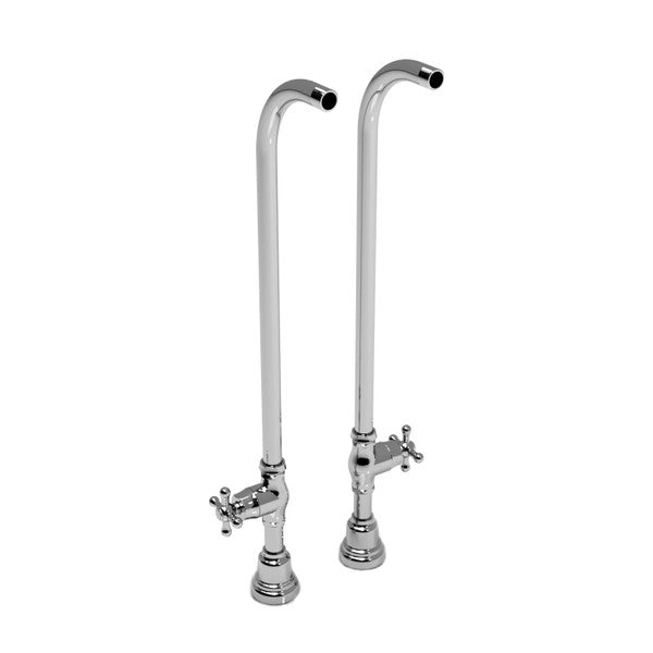 Riobel 30 Inch Floor Mount Riser Pair With Stop Valves
