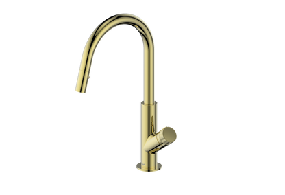 Vogt Mond 16" Kitchen Faucet in Brushed Gold, KF.16M1.1504.BG