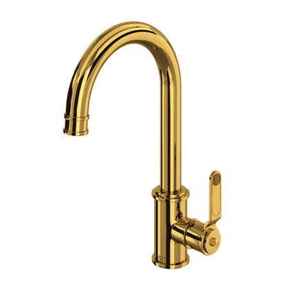 Perrin & Rowe Armstrong Bar/Food Prep Kitchen Faucet With C-Spout Single Spray 1.8 GPM