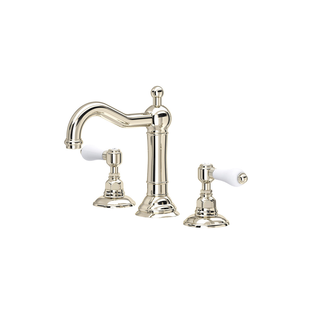 Rohl Acqui Widespread Lavatory Faucet Porcelain Lever Handles - A1409LP