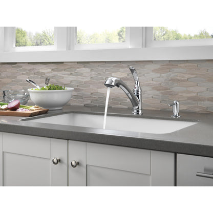 Delta Principals Single Handle Pull-Out Kitchen Faucet