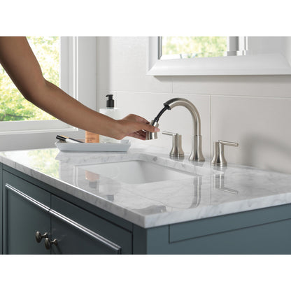 Delta Trinsic Two Handle Widespread Pull Down Bathroom Faucet - 3559-PD-DST