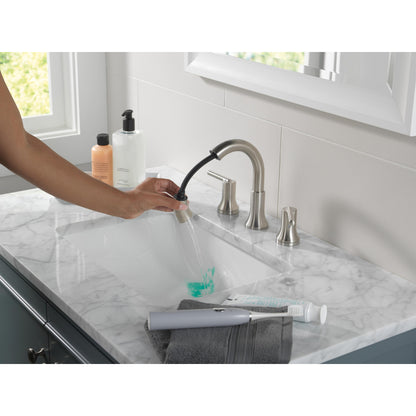 Delta Trinsic Two Handle Widespread Pull Down Bathroom Faucet - 3559-PD-DST