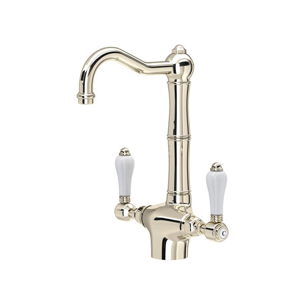 Rohl Acqui Two Handle Bar/Food Prep Kitchen Faucet With Porcelain Handles - A1680LP-2
