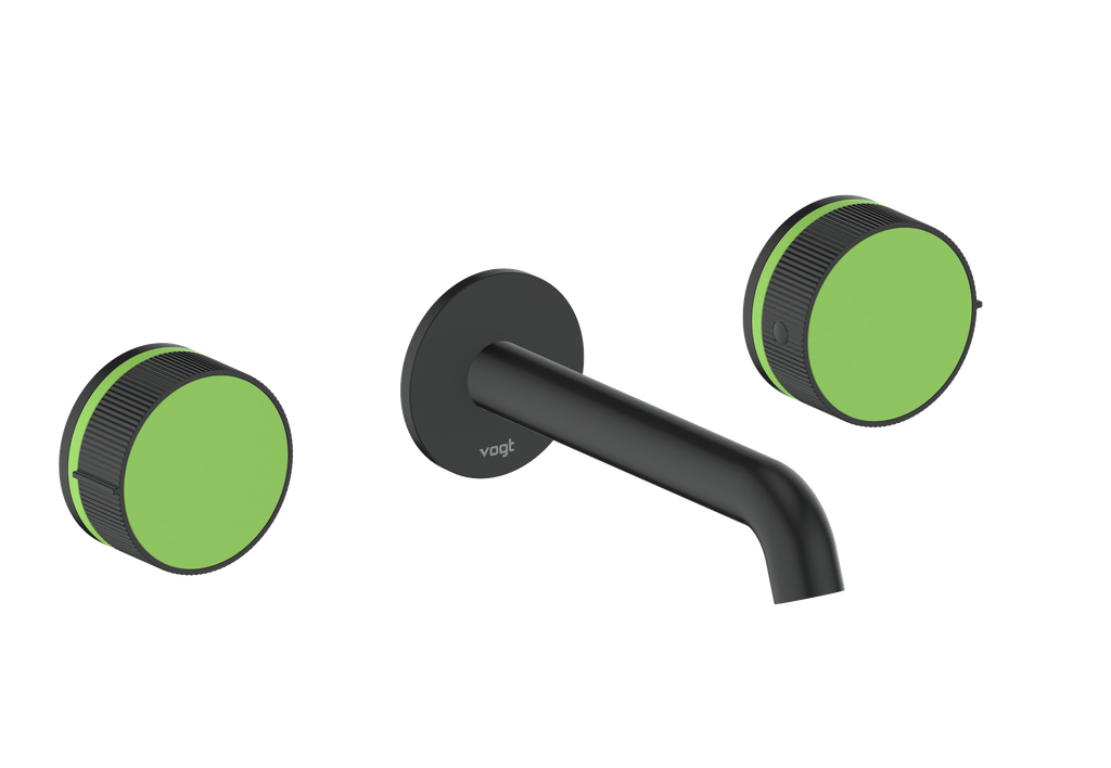 Vogt Mond 8" C.C. Wall-Mount Lavatory Faucet in Matte Black, With Rough-In