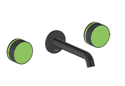 Vogt Mond 8" C.C. Wall-Mount Lavatory Faucet in Matte Black, With Rough-In