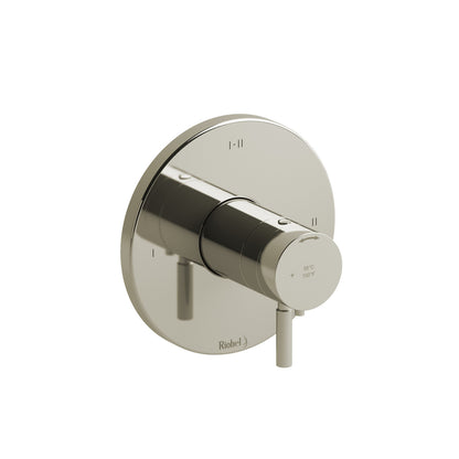 Riobel Riu 1/2" Thermostatic & Pressure Balance Trim With Up To 3 Functions, Plain Handles