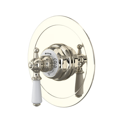 Perrin & Rowe Edwardian 3/4" Round Thermostatic Trim Without Volume Control, Lever Handle