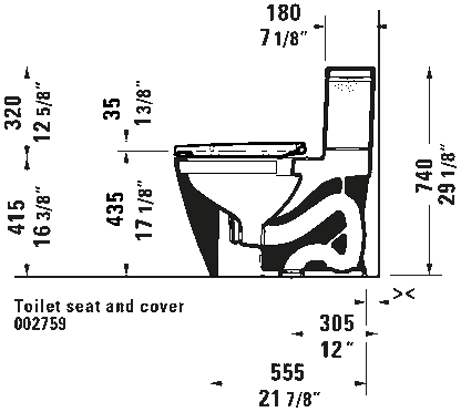 Duravit D-Neo PRO Series Rimless Elongated ADA Compliant One-Piece Toilet 1.28 GPF