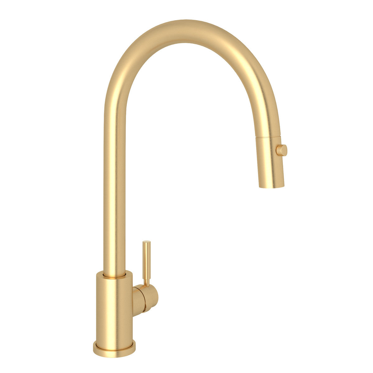 Perrin & Rowe Holborn Pulldown Kitchen Faucet With C-Spout, Lever Handle