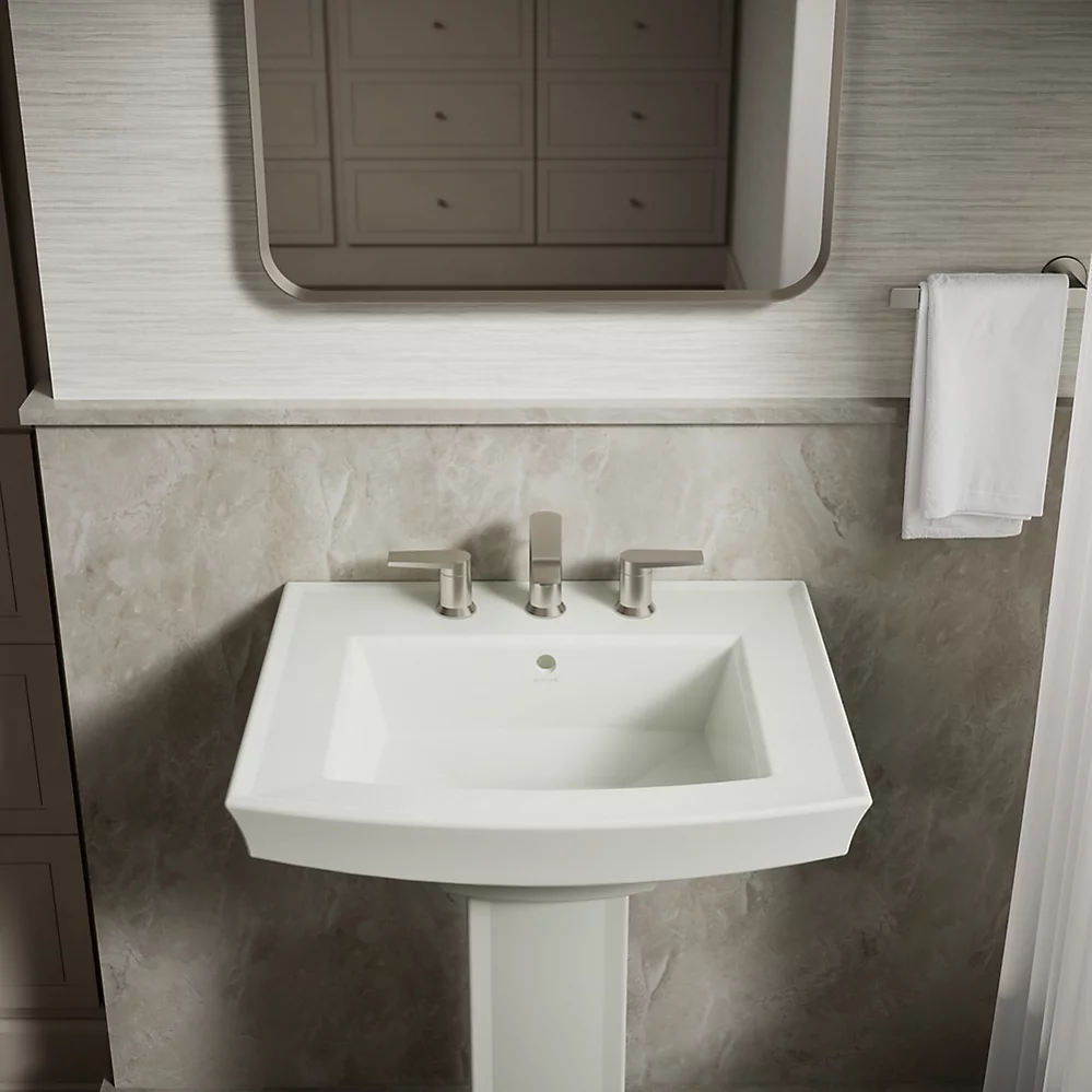 Kohler Archer 24" Rectangular Pedestal Bathroom Sink