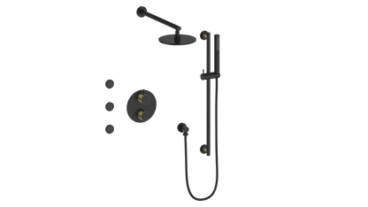 Vogt Drava 3-Way Thermostatic Shower System With Body Jets