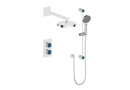 Vogt Mond 2-Way Thermostatic Shower System With Rough-In Valve, Polished Chrome