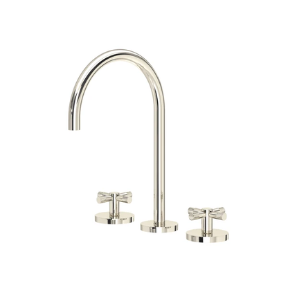 Rohl Amahle Widespread Lavatory Faucet With C-Spout & Cross Handles - AM08D3XM