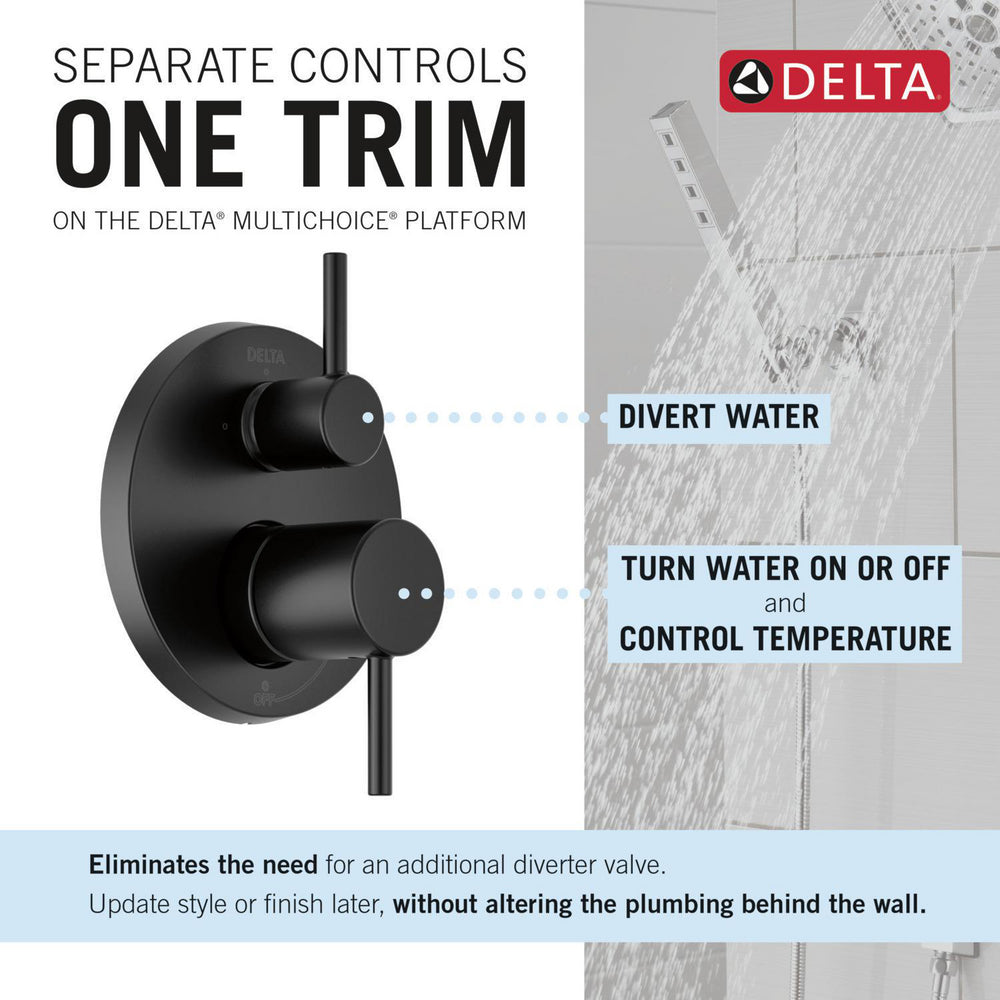 Delta T342702 Modern Cylindrical Raincan Shower Trim with Hand Shower