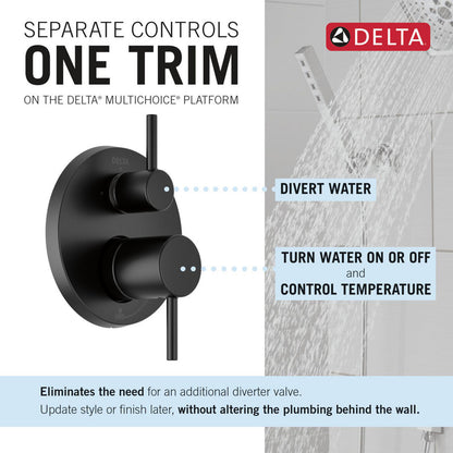 Delta T342702 Modern Cylindrical Raincan Shower Trim with Hand Shower