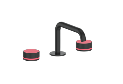 Vogt Mond 8" C.C. Lavatory Faucet With Pop-Up Drain Angular Spout in Black