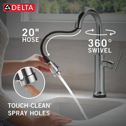 Delta Altado Touchless Pulldown Bar/Prep Faucet - 9986TL