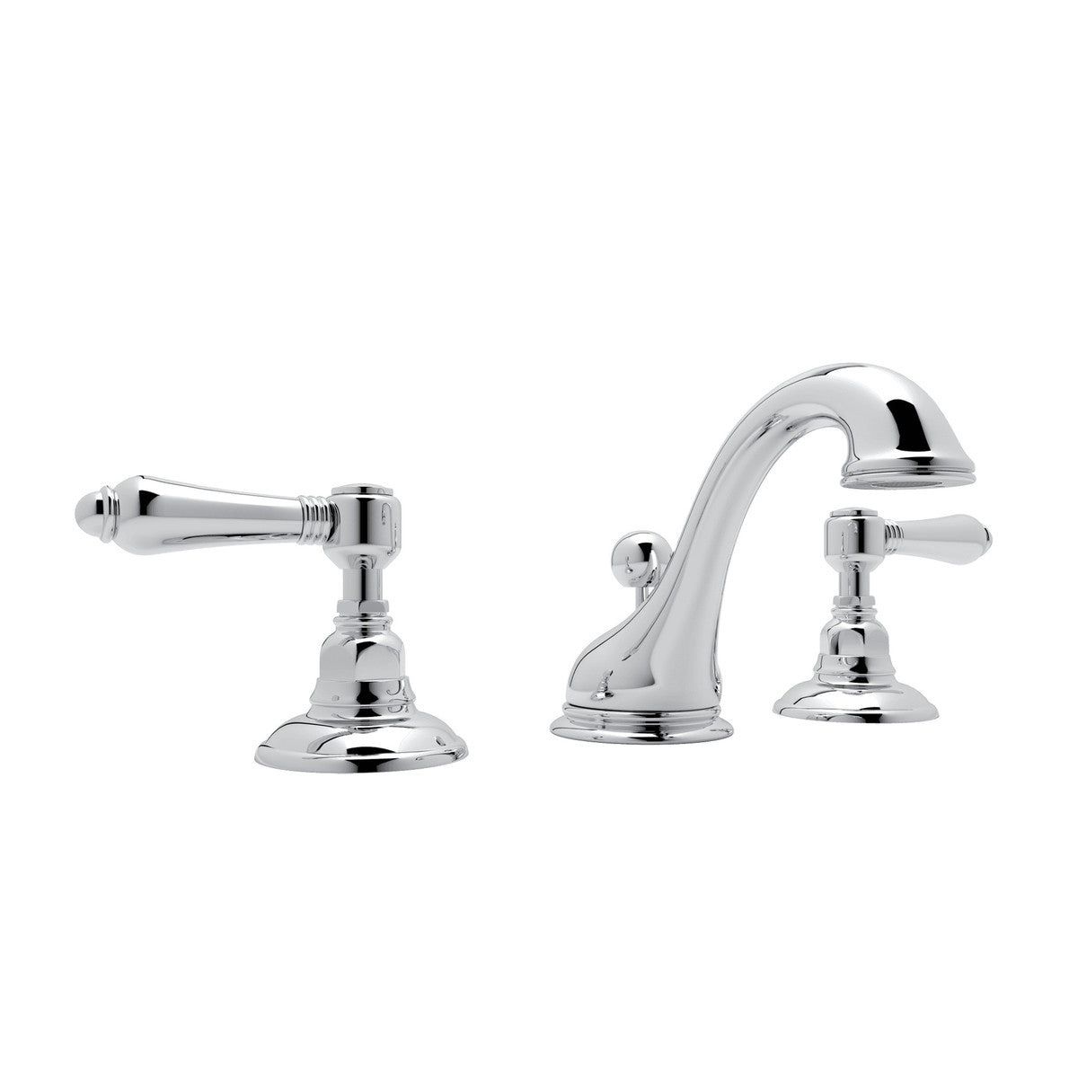 Rohl Acqui Widespread Lavatory Faucet With Low Spout Lever Handles - A1408LM-2