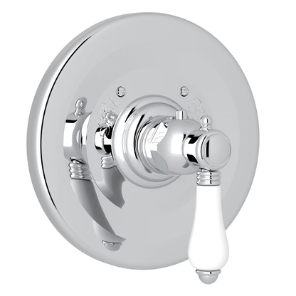 Rohl Acqui 3/4" Thermostatic Trim Without Volume Control, Porcelain Lever Handles - A4914LP