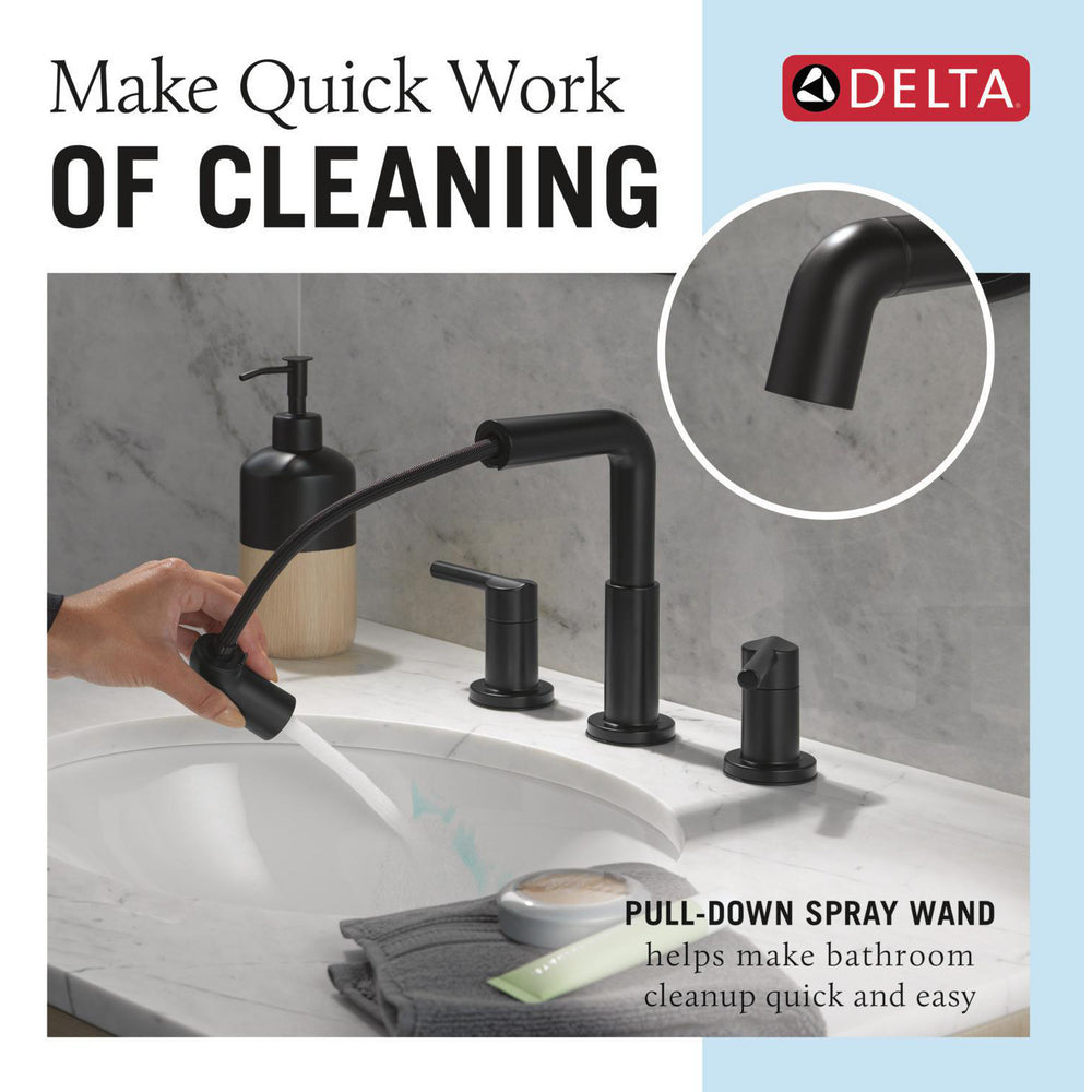 Delta Nicoli Two Handle Widespread Pull-Down Bathroom Faucet