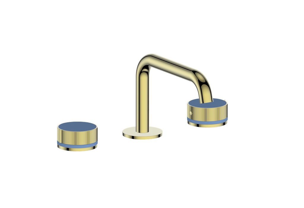Vogt Mond 8" C.C. Lavatory Faucet With Pop-Up Drain Angular Spout in Gold
