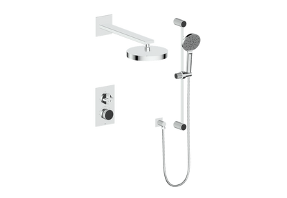 Vogt Mond 2-Way Thermostatic Shower System With Rough-In Valve, Polished Chrome