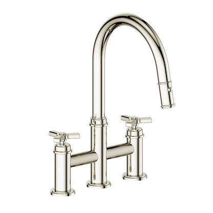 Vogt Zehn Bridge Kitchen Faucet, KF.17ZN.1312 With 3-Spoke Handle