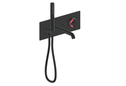 Vogt Mond Wall Mount Tub Filler Complete With Rough-In Valve In Matte Black