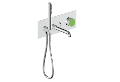 Vogt Mond Wall Mount Tub Filler Complete With Rough-In Valve In Polished Chrome