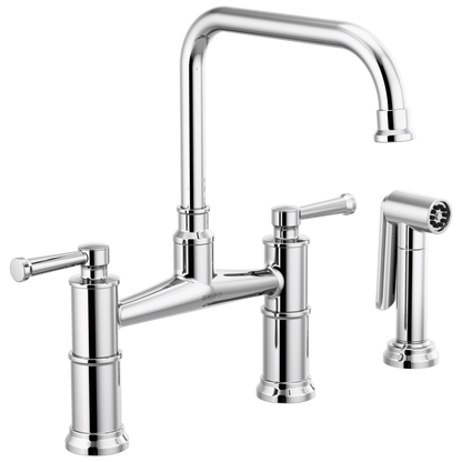 Brizo Artesso Bridge Faucet With Side Sprayer - 62525LF