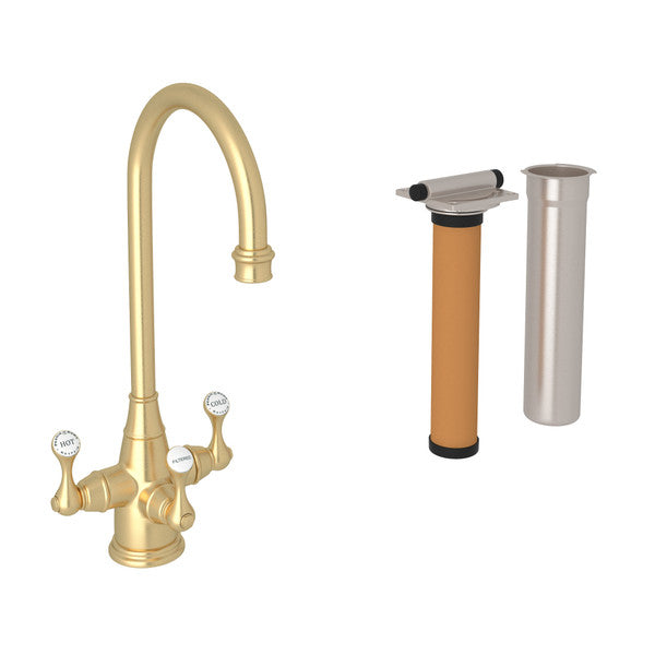 Perrin & Rowe Georgian Era Three Handle Bar/Food Prep Filter Kitchen Faucet Kit - U.KIT1220LS