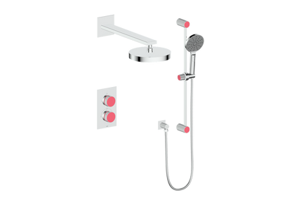 Vogt Mond 2-Way Thermostatic Shower System With Rough-In Valve, Polished Chrome