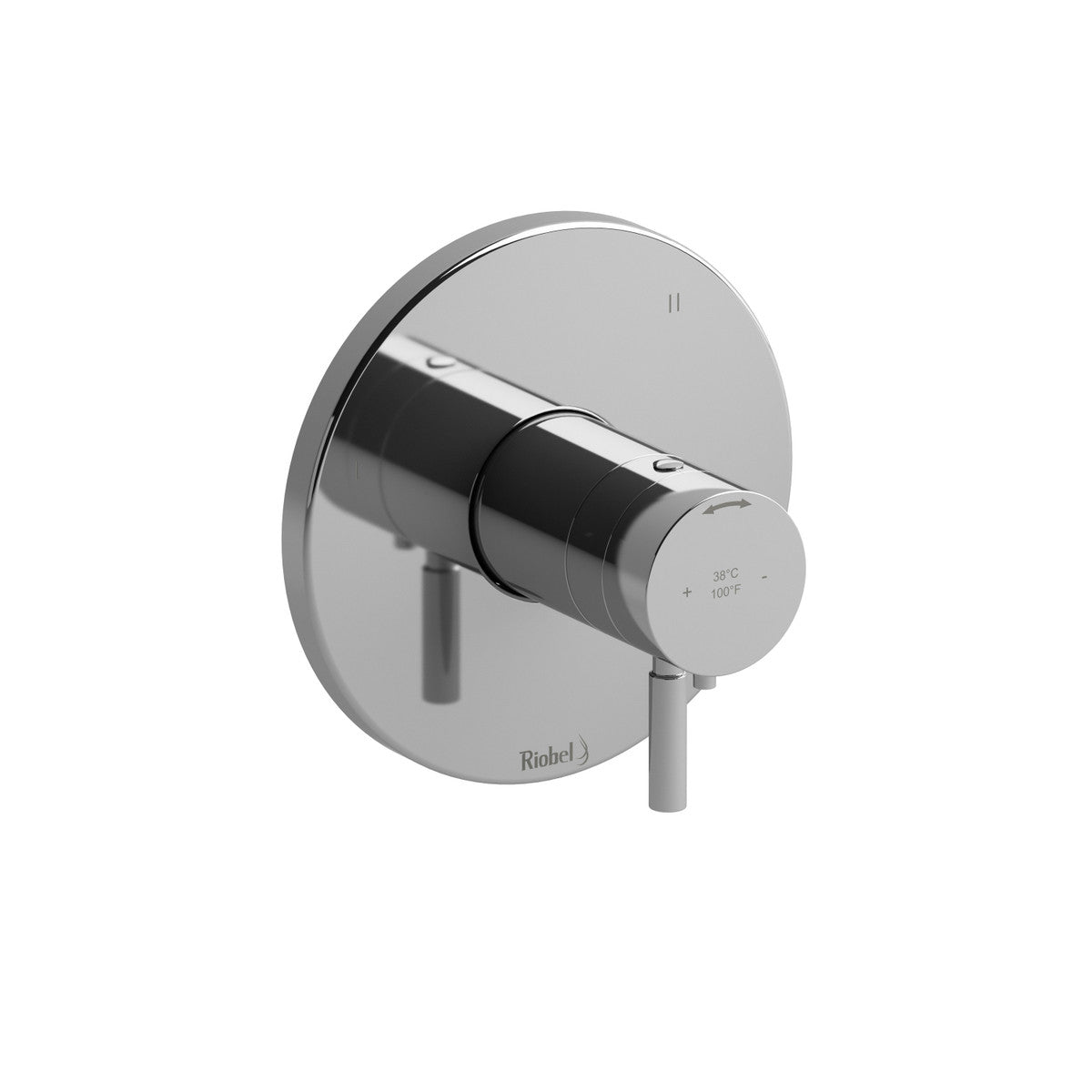 Riobel Riu 1/2" Thermostatic & Pressure Balance Trim With Up To 5 Functions, Plain Handles