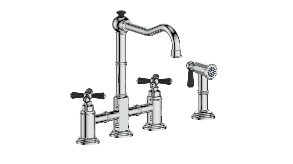 Vogt Carinthia Bridge Kitchen Faucet With Side Spray
