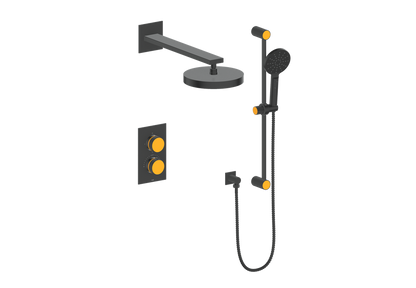 Vogt Mond 2-Way Thermostatic Shower System Trim Only, Matte Black