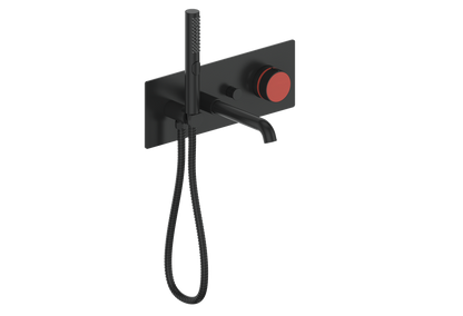 Vogt Mond Wall Mount Tub Filler Complete With Rough-In Valve In Matte Black
