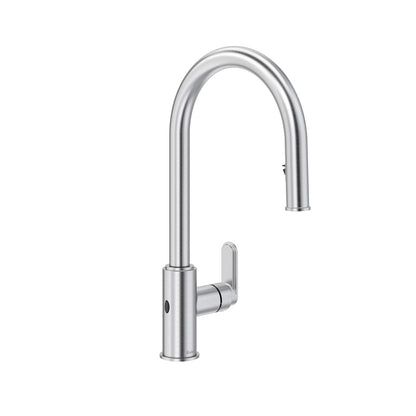 Riobel Arca Pull-Down Touchless Kitchen Faucet With C-Spout Dual Spray 1.5 GPM