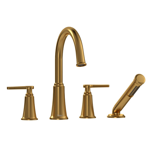 Riobel Momenti 4-Hole Deck Mount Tub Filler With C-Spout - MMRD12J