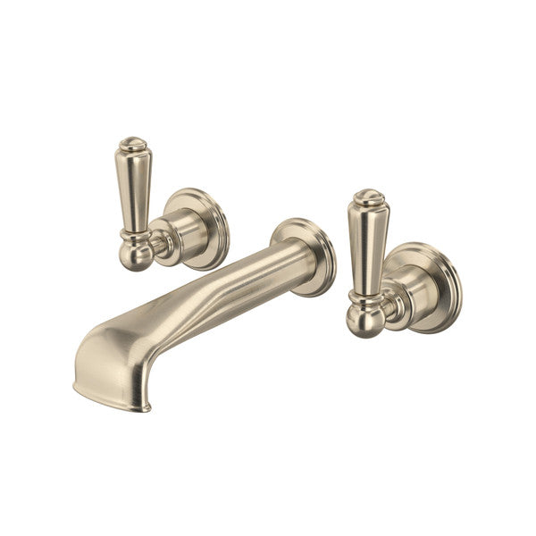 Perrin & Rowe Edwardian Wall Mount Tub Filler Trim With U-Spout Lever Handles