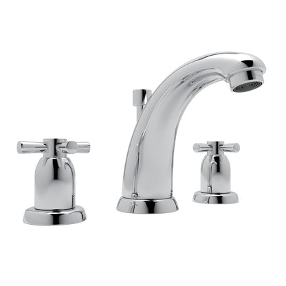 Perrin & Rowe Holborn High Neck Widespread Bathroom Faucet Cross Handle