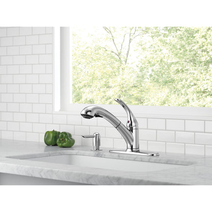 Delta Principals Single Handle Pull-Out Kitchen Faucet